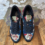 Valentino Blue Suede Tiger Print Sneaker Sz 11 (44)