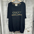 Gucci Vintage Logo Black T-Shirt Sz XXXL