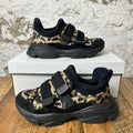 Dior D-Wander Leopard Print Black Sneaker Sz 6.5 (38.5) No Box