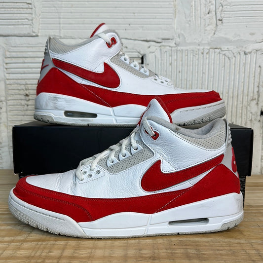 Air Jordan 3 Tinker White University Red Sz 12