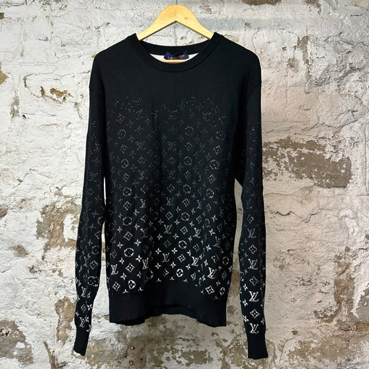 Louis Vuitton Gradient Monogram Crewneck Black Sz XL