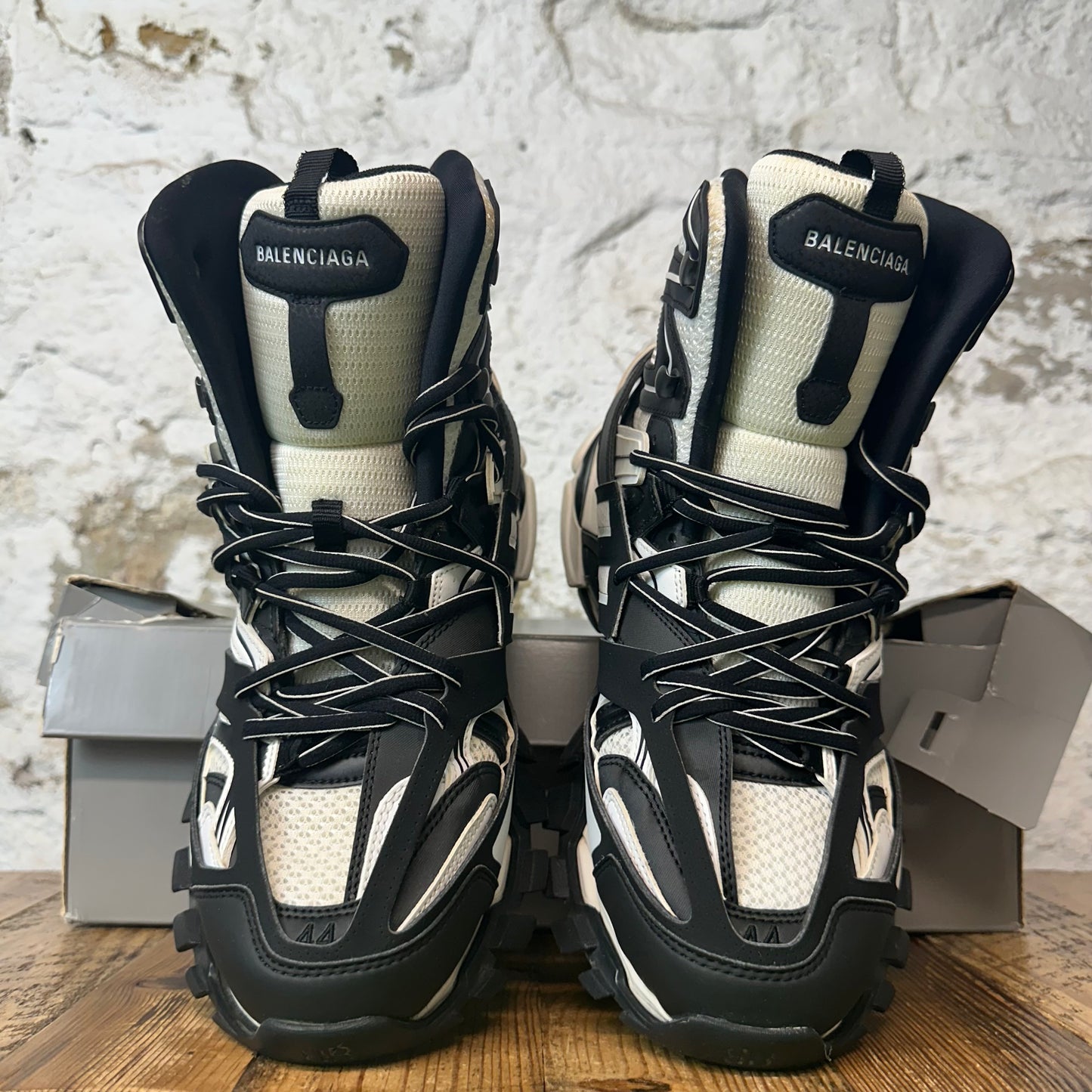 Balenciaga High Track Runner Black White Sneaker Sz 11 (44)