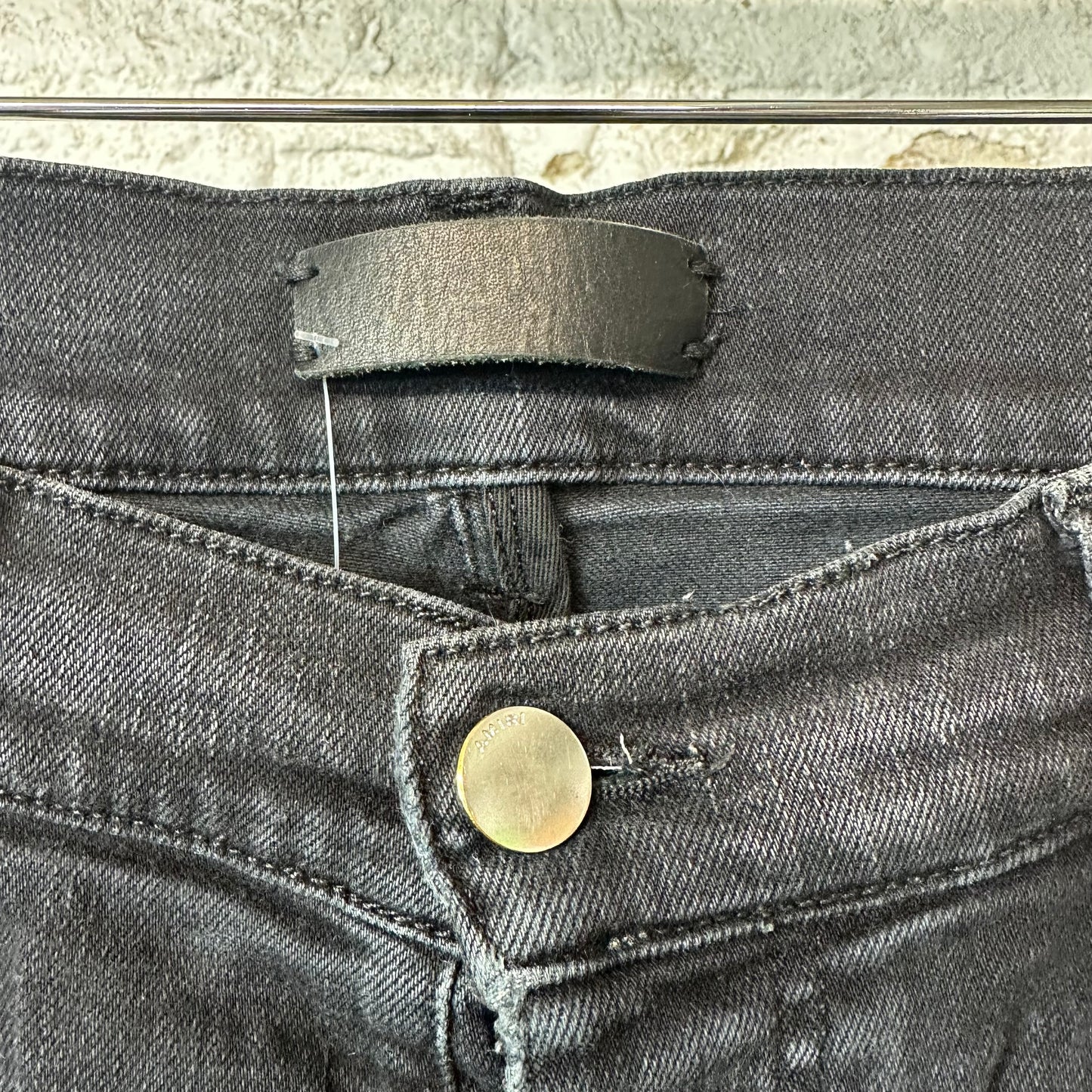 Amiri MX1 Camo Patch Black Deniim Jeans Sz 30