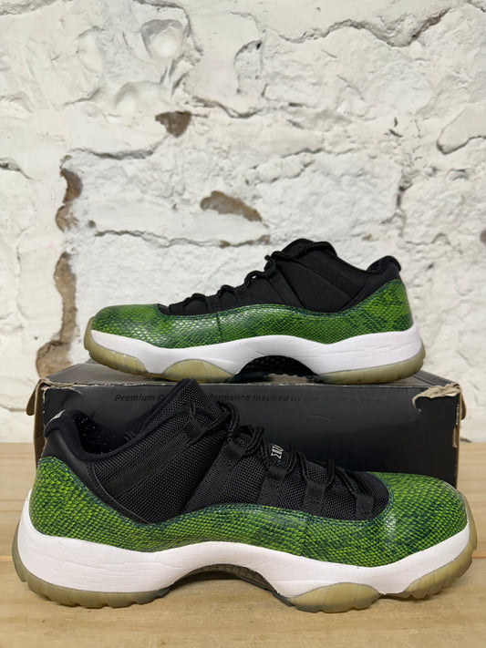 Air Jordan 11 Low Green Snakeskin Sz 12