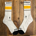 Chrome Hearts Yellow Grey Stripe White Socks DS