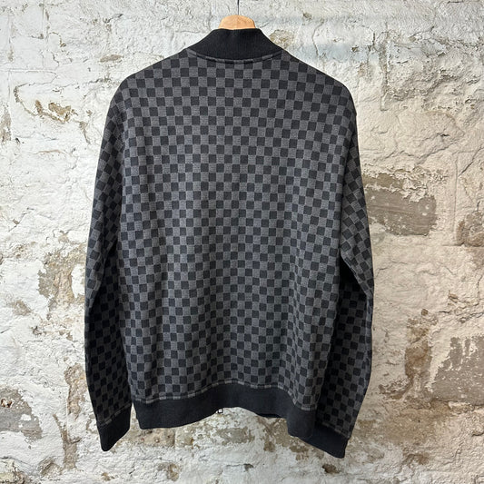 Louis Vuitton Damier Jacquard Zip Up Bomber Jacket Sz L
