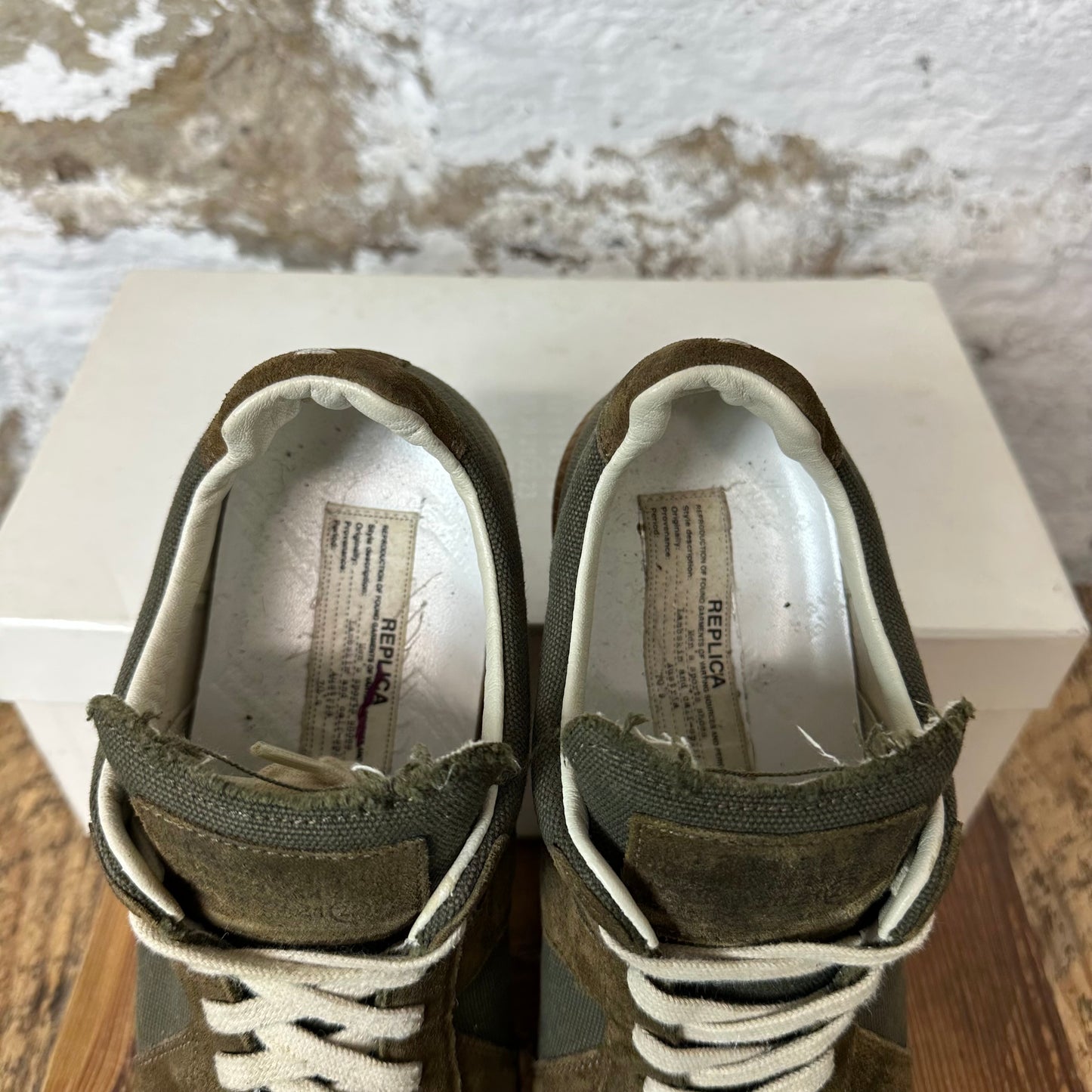 Maison Margiela Replica Green Canvas Sneaker Sz 8 (41)