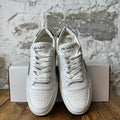 Prada Downtown Leather White Black Sneaker Sz 5 (37)