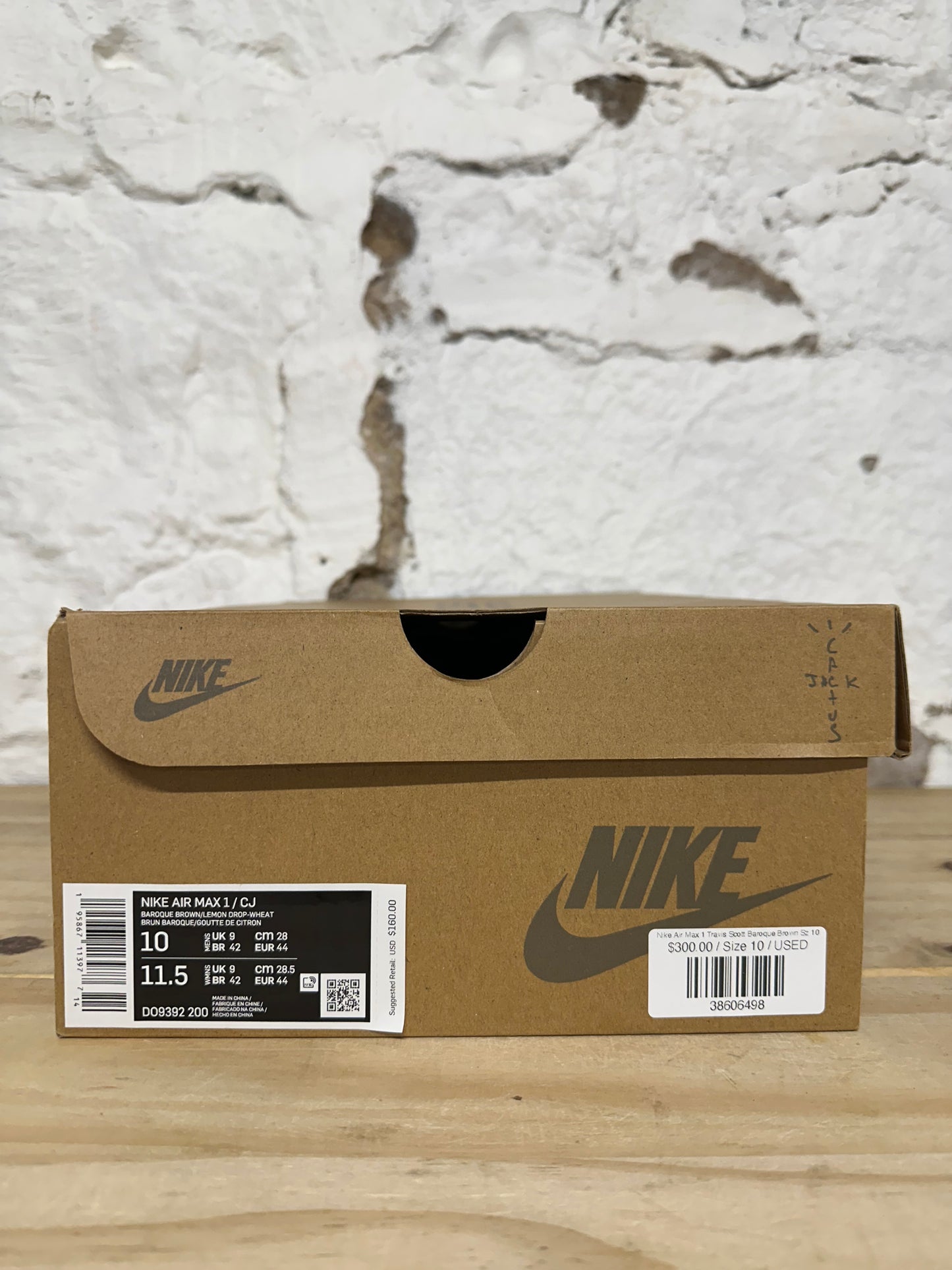 Nike Air Max 1 Travis Scott Baroque Brown Sz 10