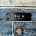 Amiri Leopard Thrasher Blue Denim Jeans Sz 31