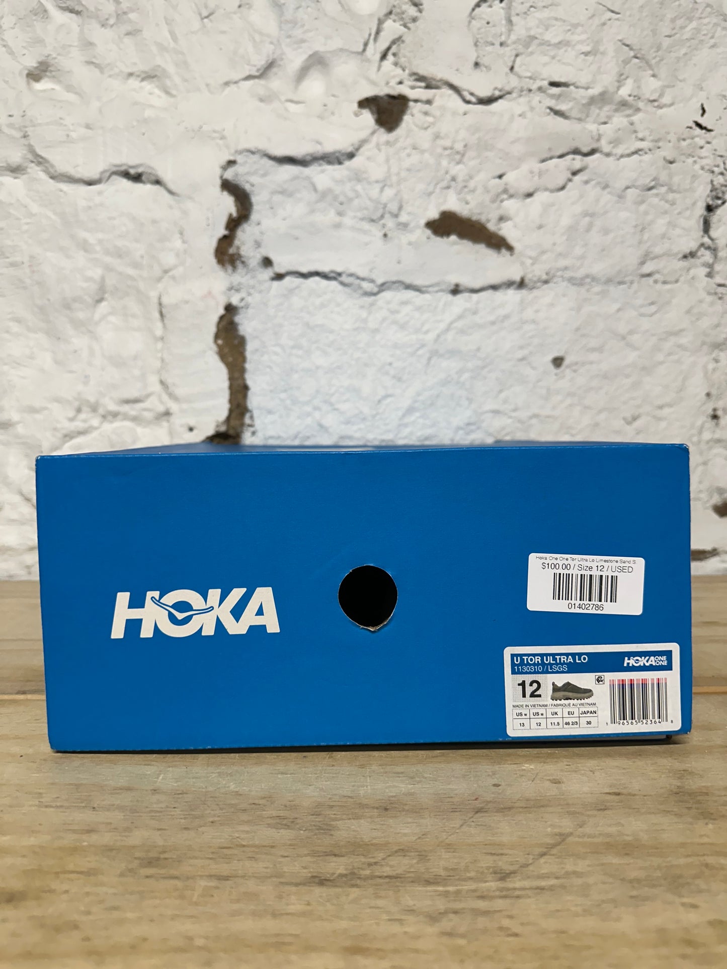 Hoka One One Tor Ultra Lo Limestone Sand Sz 12