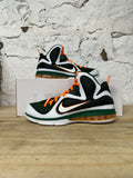 Nike Lebron 9 Miami Hurricanes Sz 11