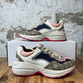 Gucci Rhyton Multicolor White Sneaker Sz 6 (38)
