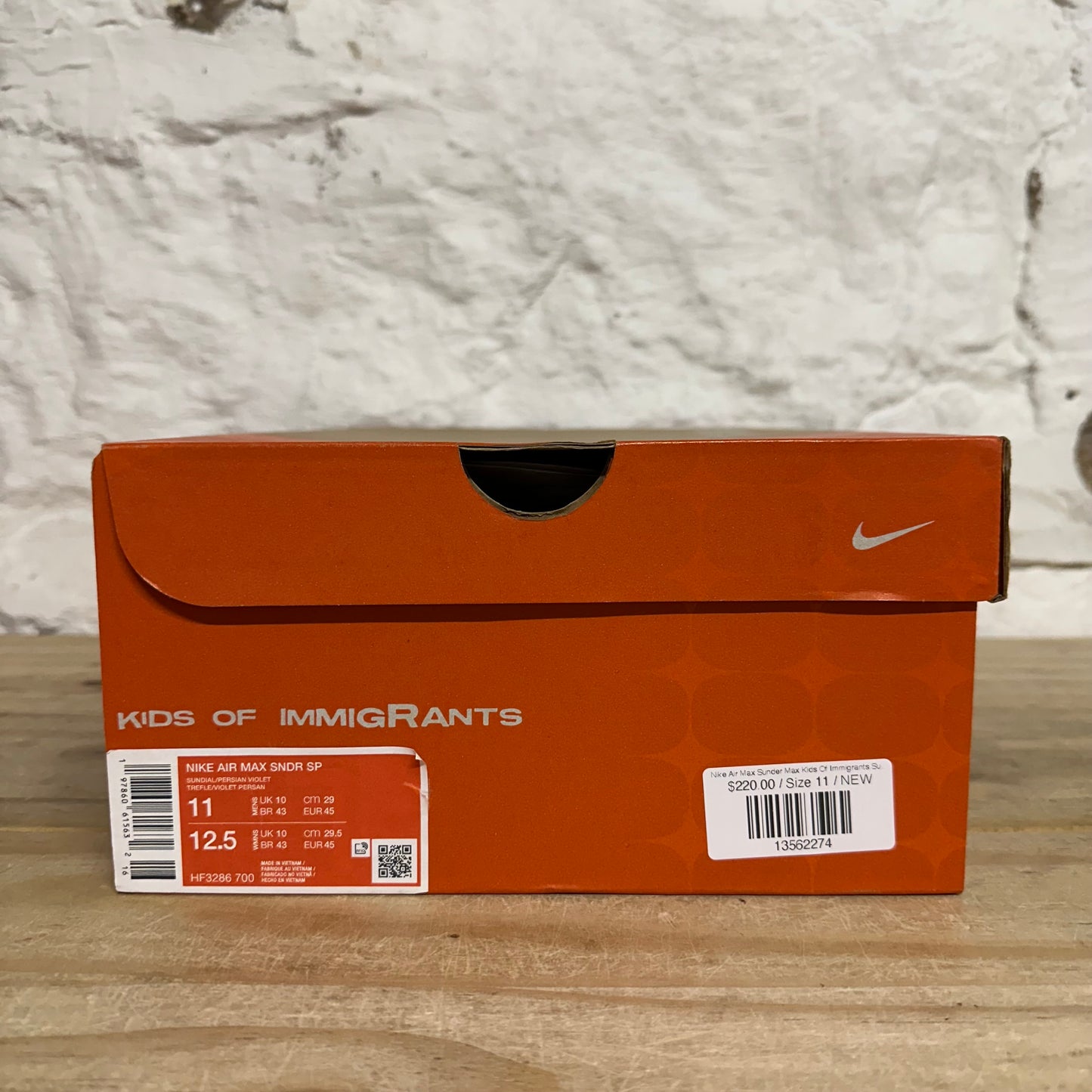 Nike Air Max Sunder Max Kids of Immigrants Sun Up Sz 11 DS