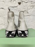 Converse Off White Diagonal Sz 8.5