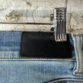 Amiri MX2 Brown Paisley Blue Denim Jeans Sz 30