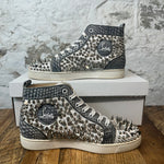 Christian Louboutin Scale Spike White High Sneaker Sz 6.5 (39.5) No Box
