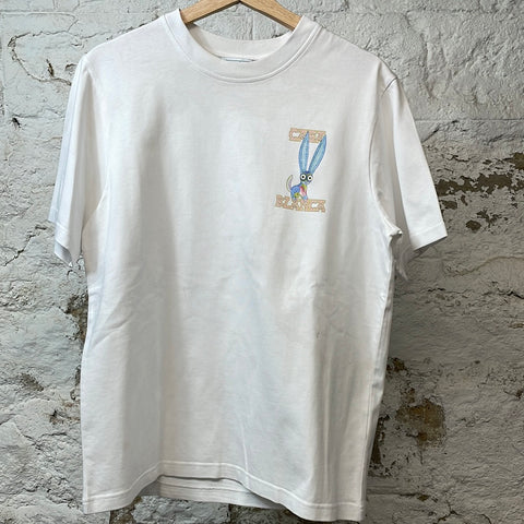 Casablanca Rabbit T-shirt White Sz M