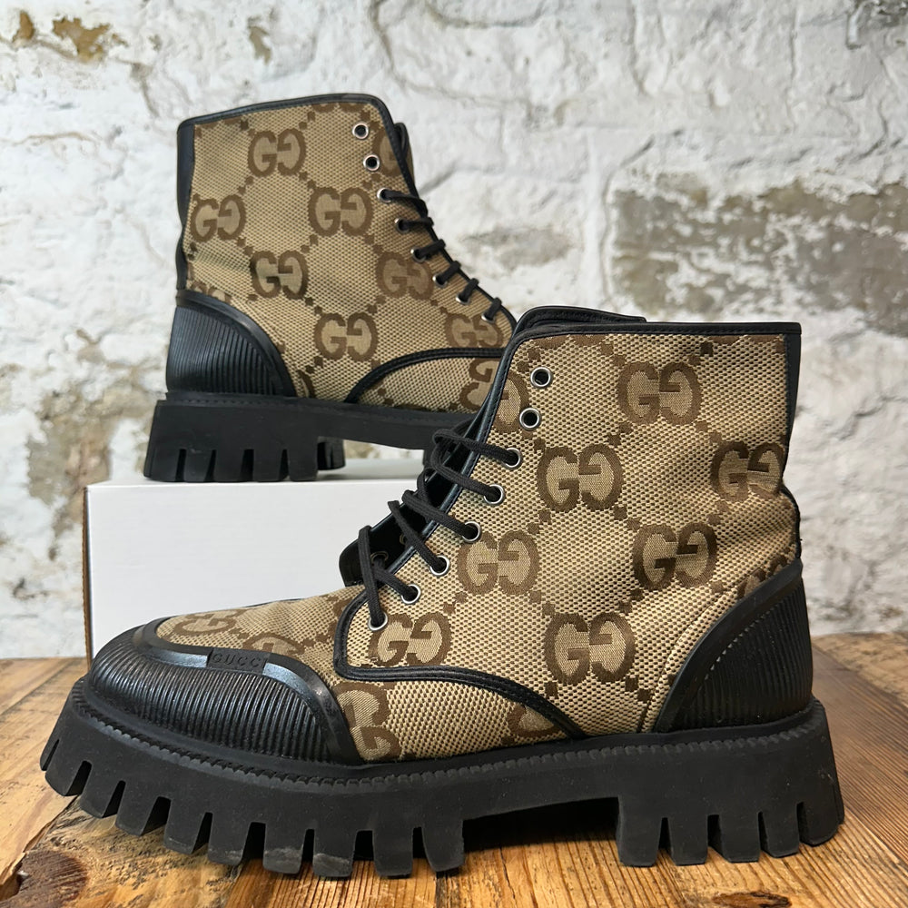 Gucci Maxi GG Monogram Camel Boot Sz 11