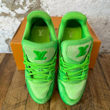 Louis Vuitton Neon Green Trainer Sz 10.5 (9LV)