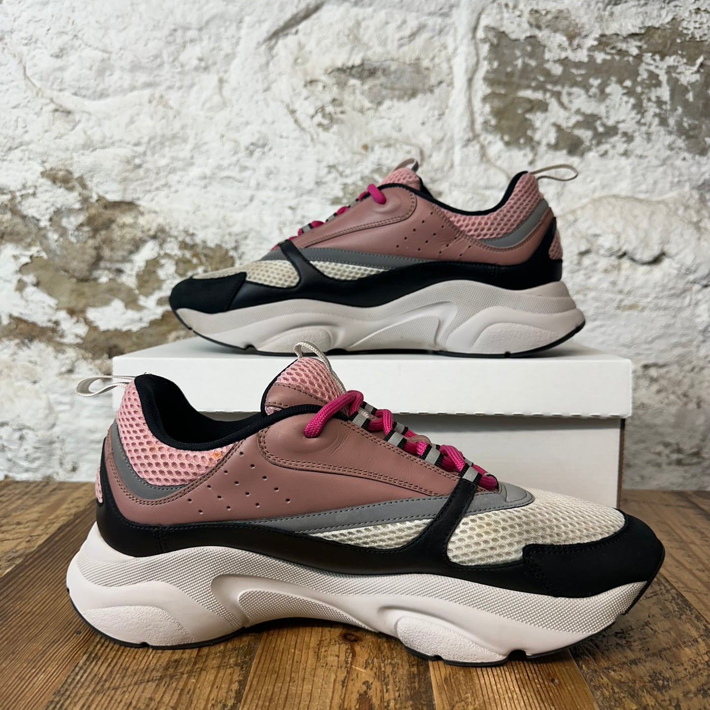 Dior B22 Pink Black White Sneaker Sz 11 (44) No Box