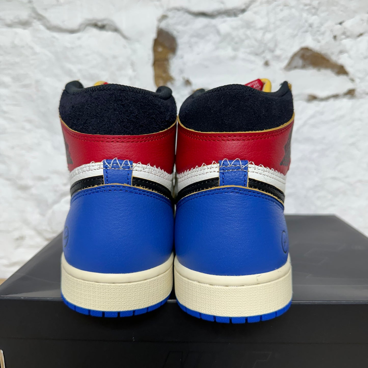 Air Jordan 1 High Fragment x Union LA Varsity Red Sport Royal Sz 10.5 DS