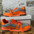 Louis Vuitton Grey Orange Trainer Sneaker Sz 10 (8.5LV)