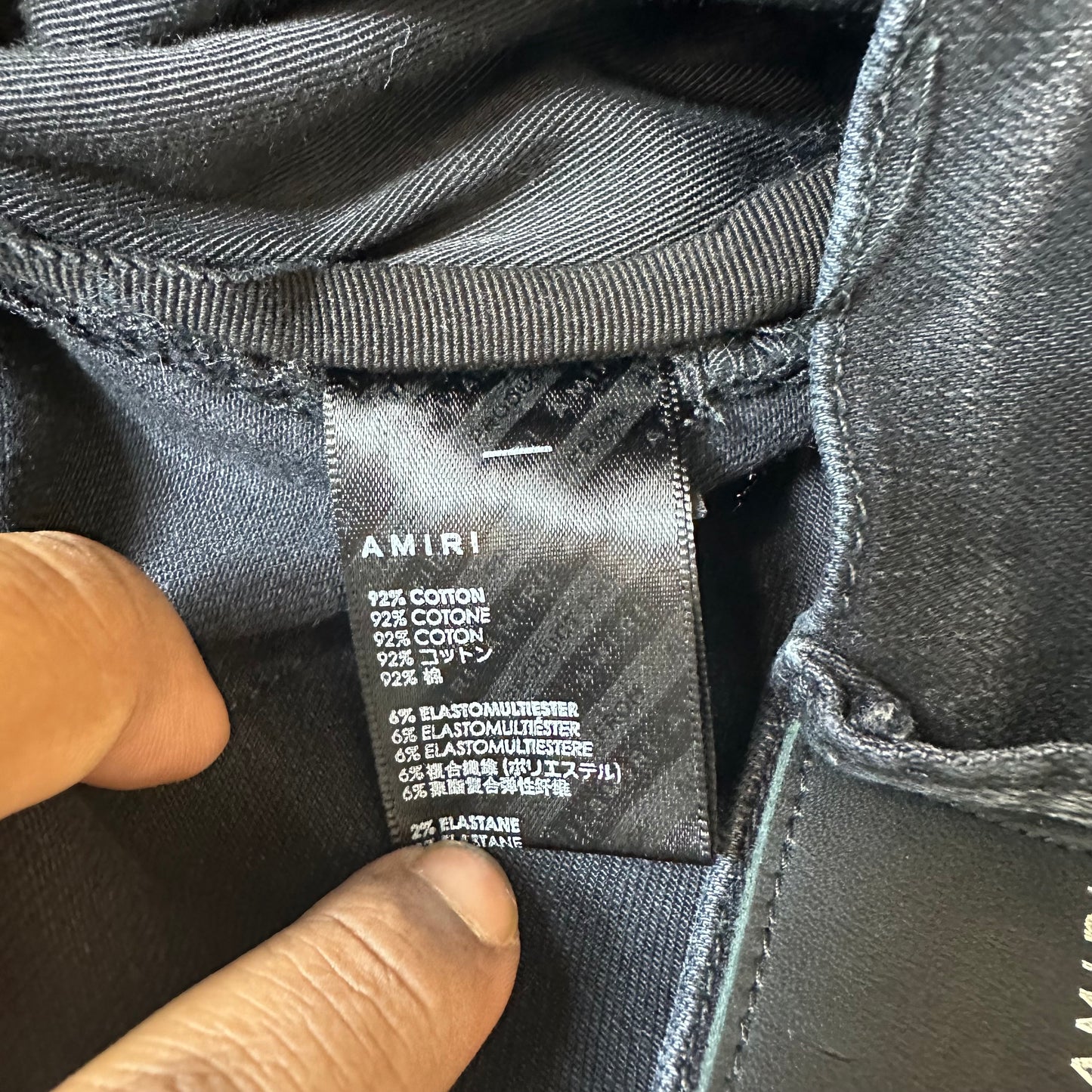 Amiri MA Drip Black Denim Jeans Sz 32