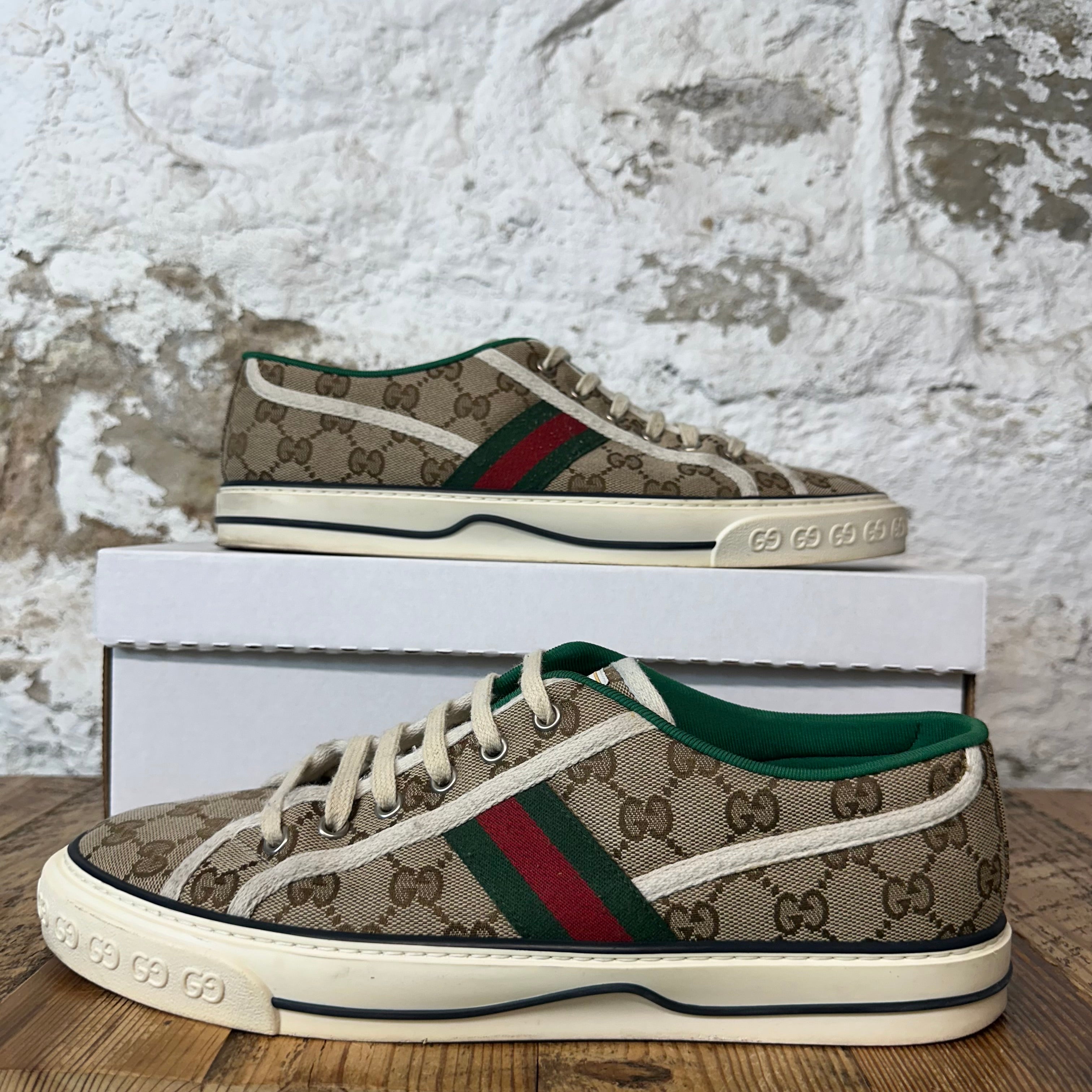 Gucci Tennis 1977 Brown Monogram Sneaker Sz 10