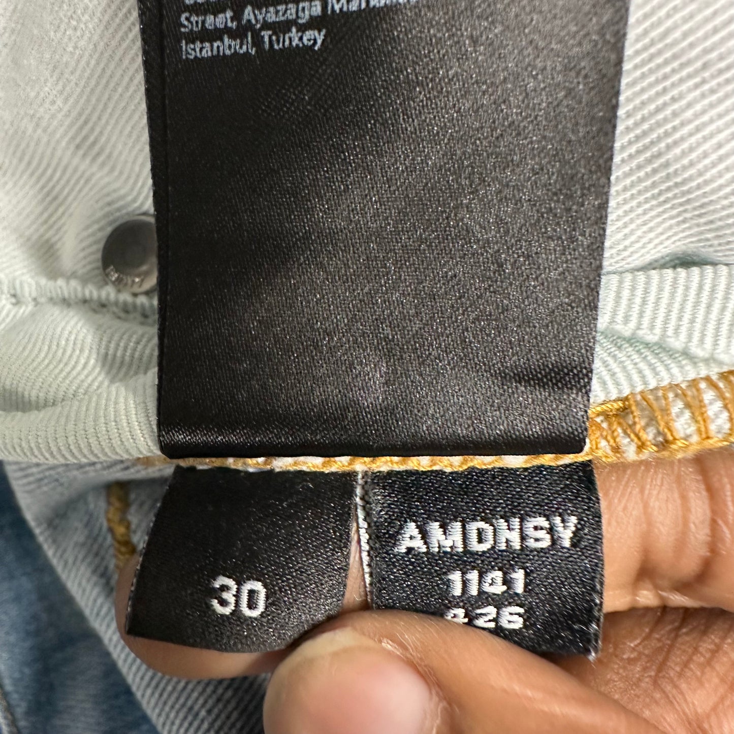 Amiri Starburst Spell Blue Denim Jeans Sz 30