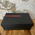 Prada Americas Cup Red Patent Grey White Sneaker Sz 8