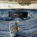 Amiri MX2 Yellow Brown Patch Blue Denim Jeans Sz 36