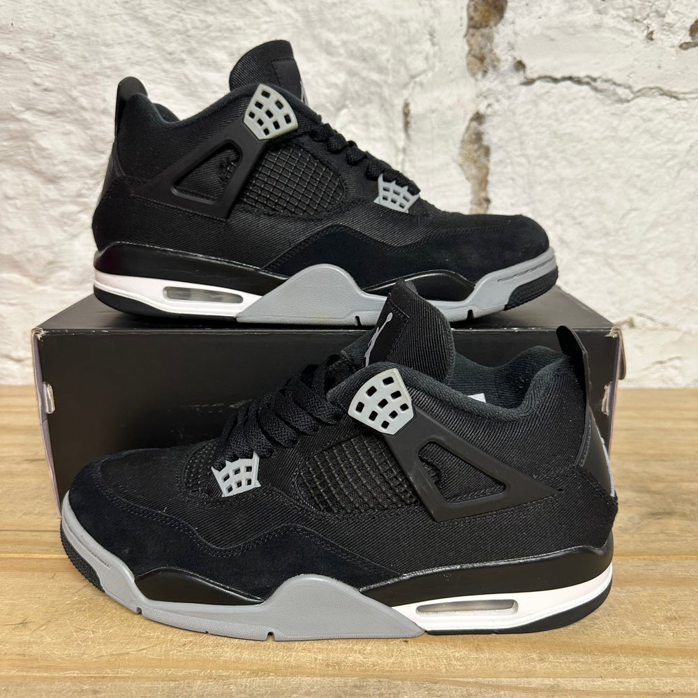 Air Jordan 4 Black Canvas Sz 11