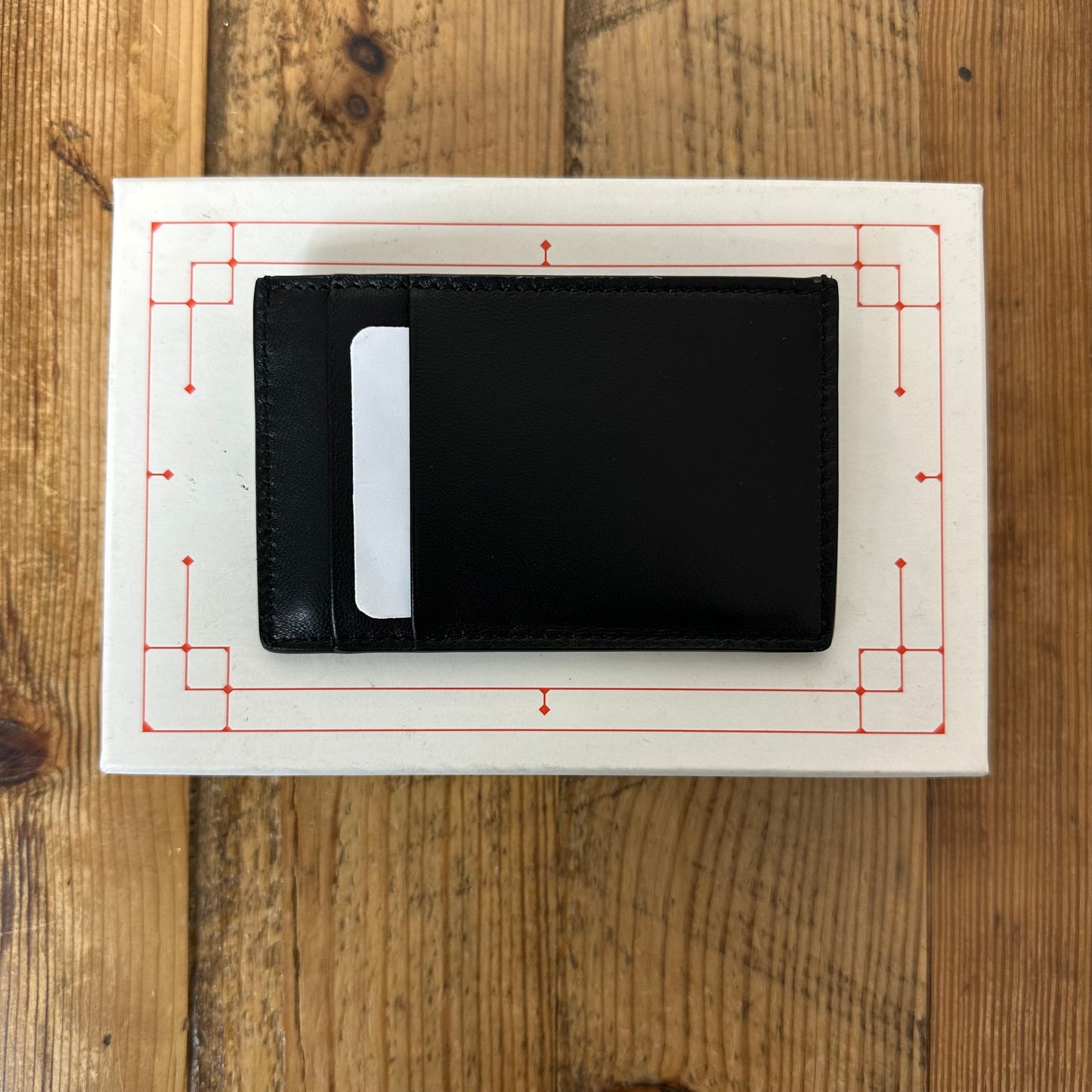 Aexander Mcqueen White Logo Spell Cardholder W/ Box DS