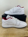 Air Jordan 1 Low White Gym Red Black Sz 4.5Y DS