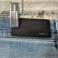 Amiri Old English Spell Blue Denim Jeans Sz 36