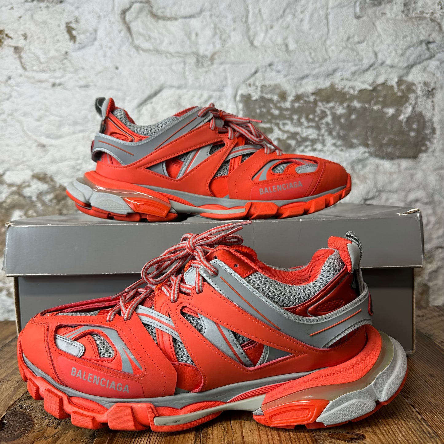 Balenciaga Track Runner Red Grey Sneaker Sz 10 (43)