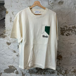 Rhude Green Logo T-shirt White Sz S