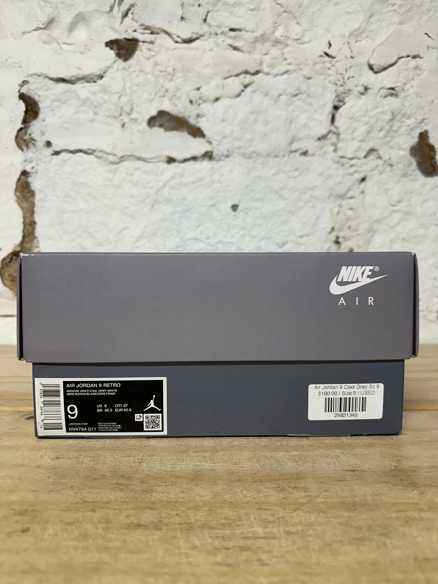 Air Jordan 9 Cool Grey Sz 9