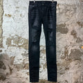 Amiri Plain Faded Black Distressed Denim Jeans Sz 32