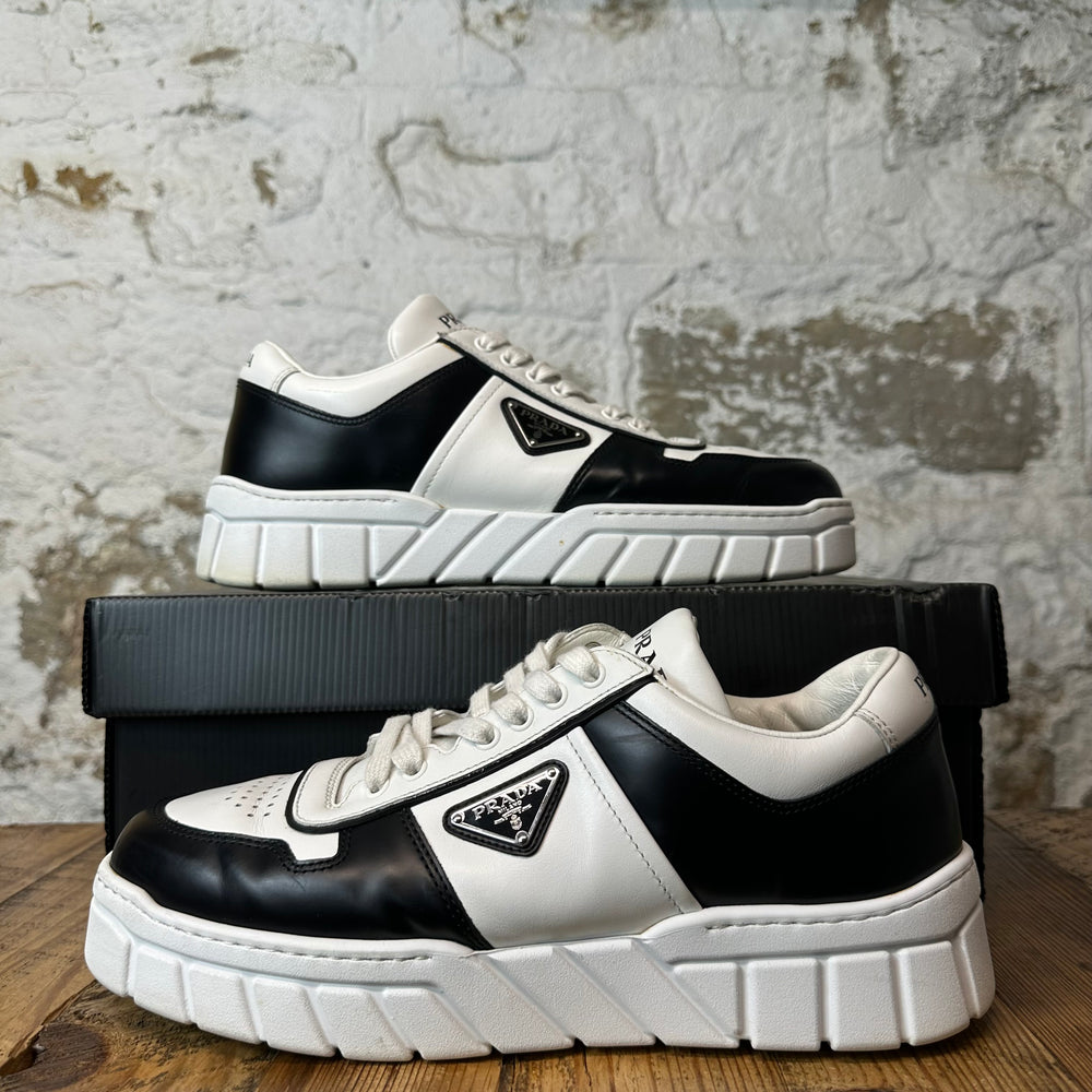 Prada Black White Platform Sneaker Sz 10
