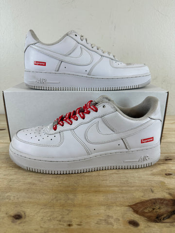 Nike Air Force 1 Low Supreme White Sz 10