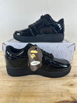 A Bathing Ape Bape Sta Low Patent Black Sz 6 DS