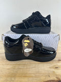 A Bathing Ape Bape Sta Low Patent Black Sz 6 DS