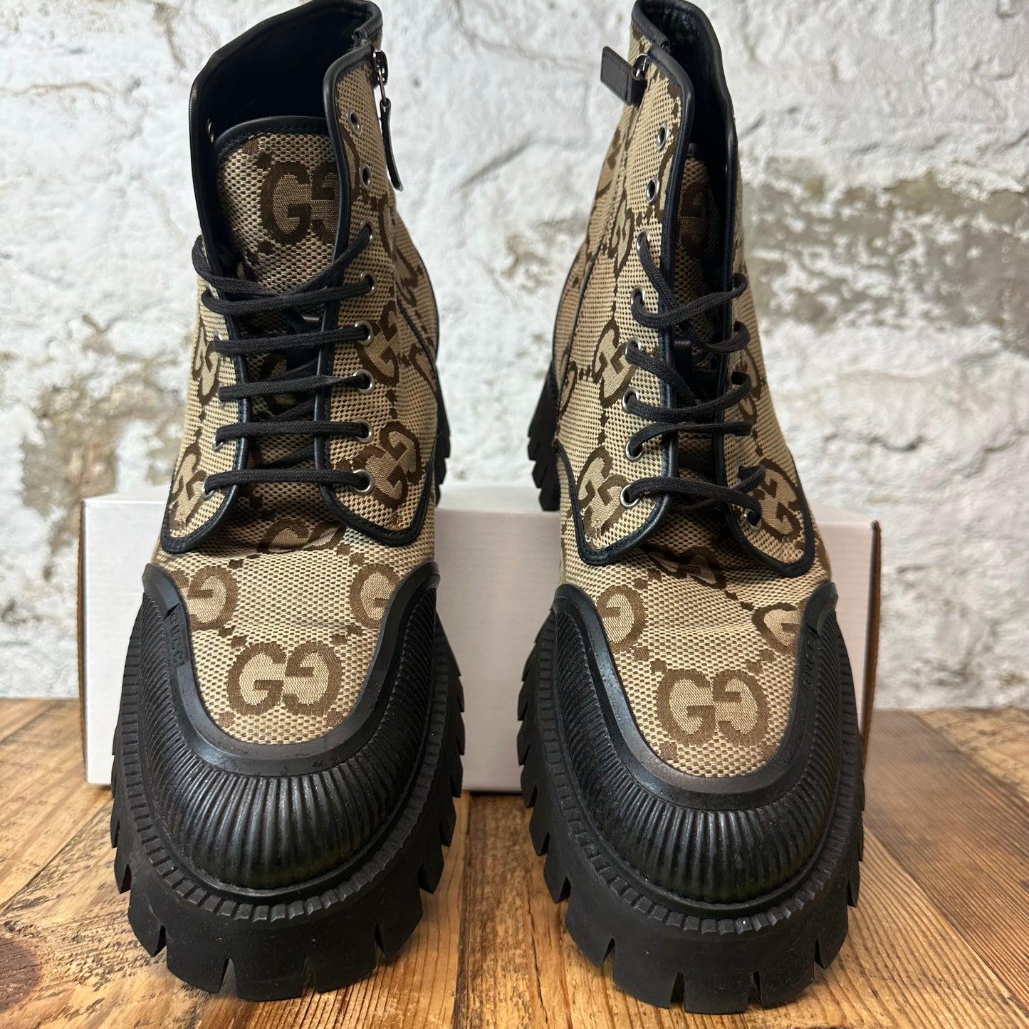 Gucci Maxi GG Monogram Camel Boot Sz 11