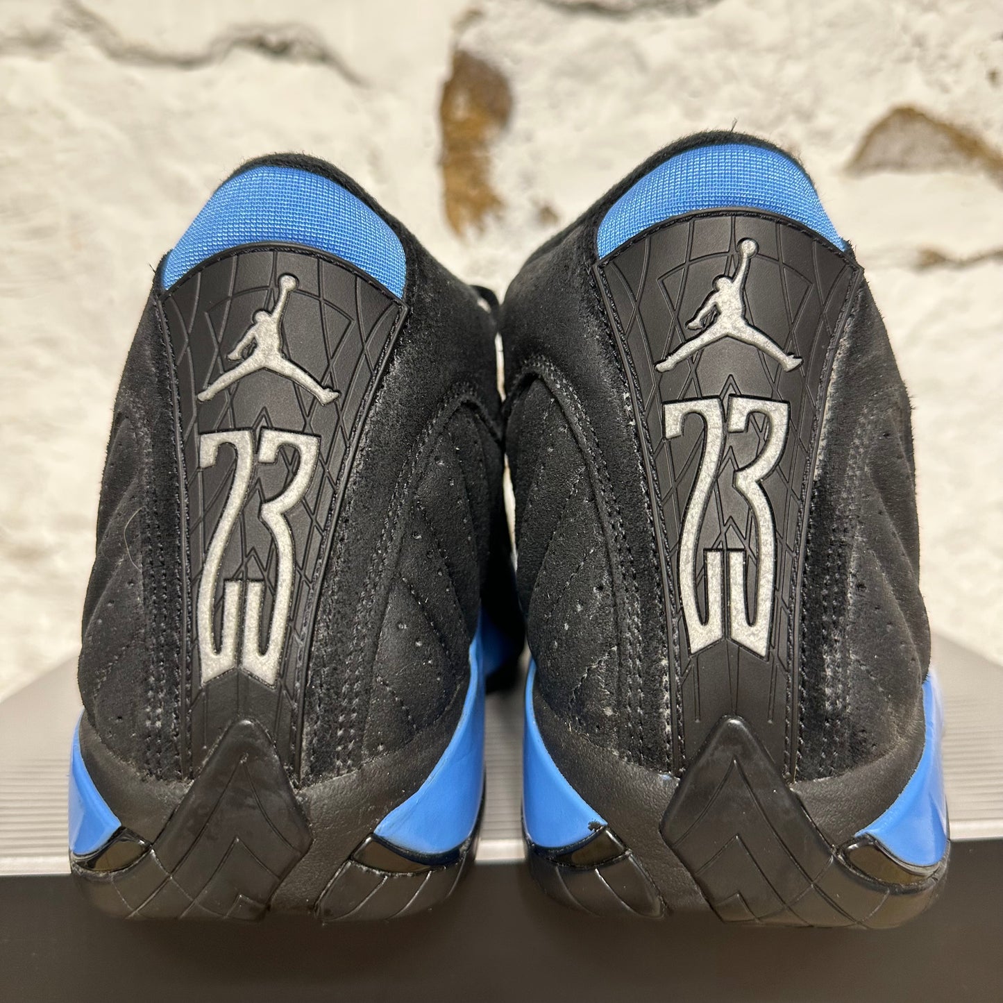 Air Jordan 14 Black University Blue Sz 8.5