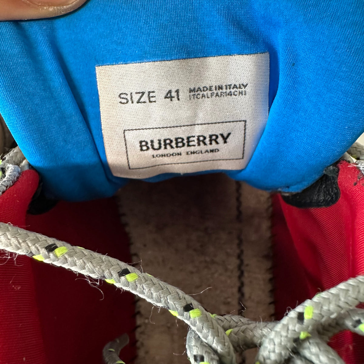 Burberry Arthur Grey Black Sneaker Sz 8 (41)
