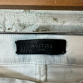 Amiri MX1 White Leather White Denim Jeans Sz 31