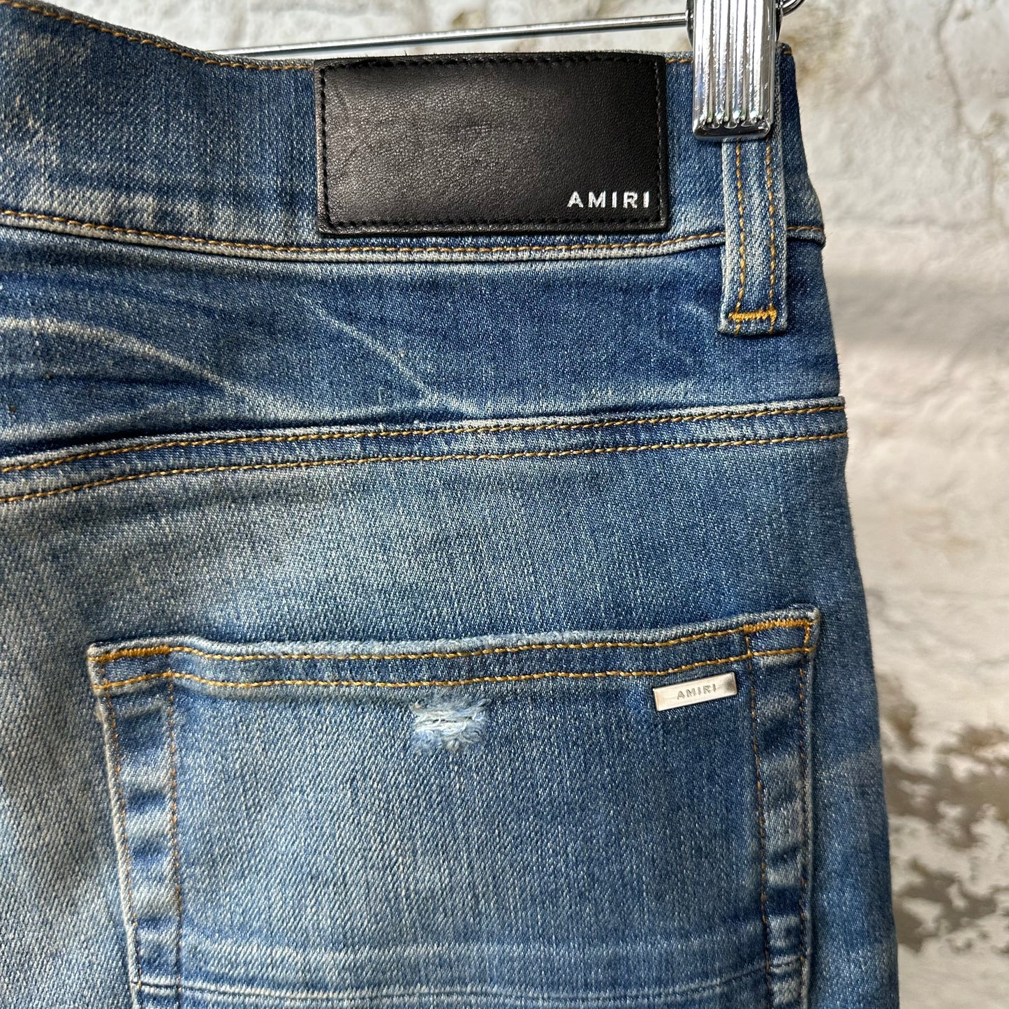Amiri Plain River Indigo Blue Denim Jeans Sz 32
