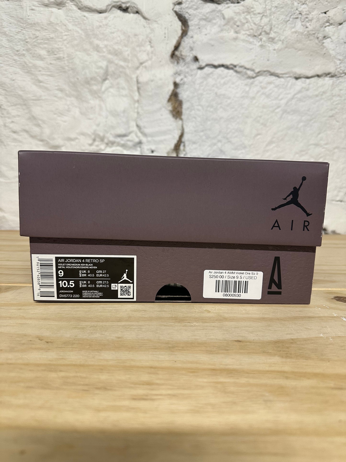 Air Jordan 4 A Ma Maniere Violet Ore Sz 9